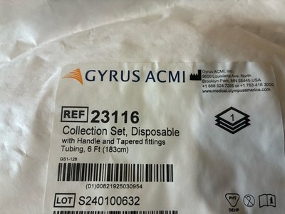 Pack of 8 GYRUS ACMI 23116 GYRUS ACMI Collection Set Disposable 6Ft Exp Jan 2029