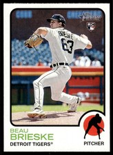 2022 Topps Heritage High Number Beau Brieske Rookie Detroit Tigers #610