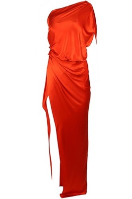 THE SEI MAXIKLEID ORANGE SEIDE US 2 UK 6