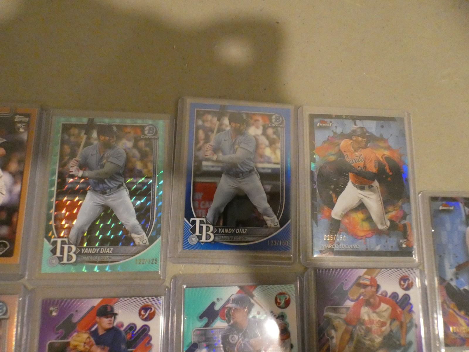 27 Baseball Cards Lot Autos Numbered Bowman Chrome Finest Rookies Vets Mix MLB view 3