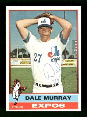 1976 Topps #18 Dale Murray  signed autograph  EX, centered, bp EAA1 BXCP71