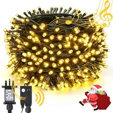 Christmas Tree Lights 25M 200 LED Plug in Fairy Lights with Christmas Music