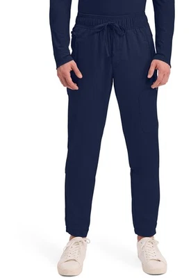 Cherokee Workwear Scrubs Men Short Natural Rise Jogger WW012S NAV Navy Free Shp - Image 1 of 4
