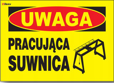BTO-62 CARTELLO DI CANTIERE - GRU A PONTE IN FUNZIONE LIBRES POLSKA SP