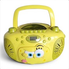 2005 SpongeBob SquarePants Portable Radio CD Player Boombox Radio/CD Works