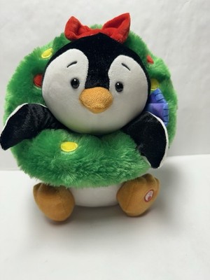 HALLMARK ALL DECKED OUT PENGUIN WREATH PLUSH ANIMATED SOUND MOTION 2023