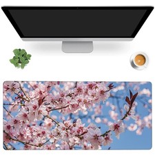 MIOAOSRT Desk Mat,Beautiful Blooming Flower Large Gaming Mouse Pad with Stitc...