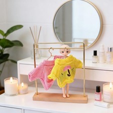 Doll clothes rack, mini wardrobe for girls, ideal for baby showers