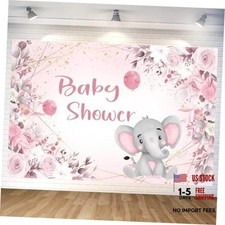 7X5ft Baby Shower Background, Girl Baby Shower Backdrop Baby 7x5ft Pink