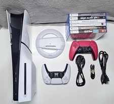 Sony PlayStation 5 PS5 Slim Disc Edition + 2 controller + 6 games + stand