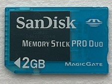Sandisk 2Gb Memory Stick Pro Duo Magic Gate Memory card - Clear Blue
