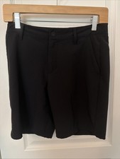 All In Motion Boys Golf Shorts Pockets Black Size 12 Youth Adjustable Waist  