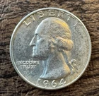 1964 P Washington Quarter Circulated Uncertified US Coin