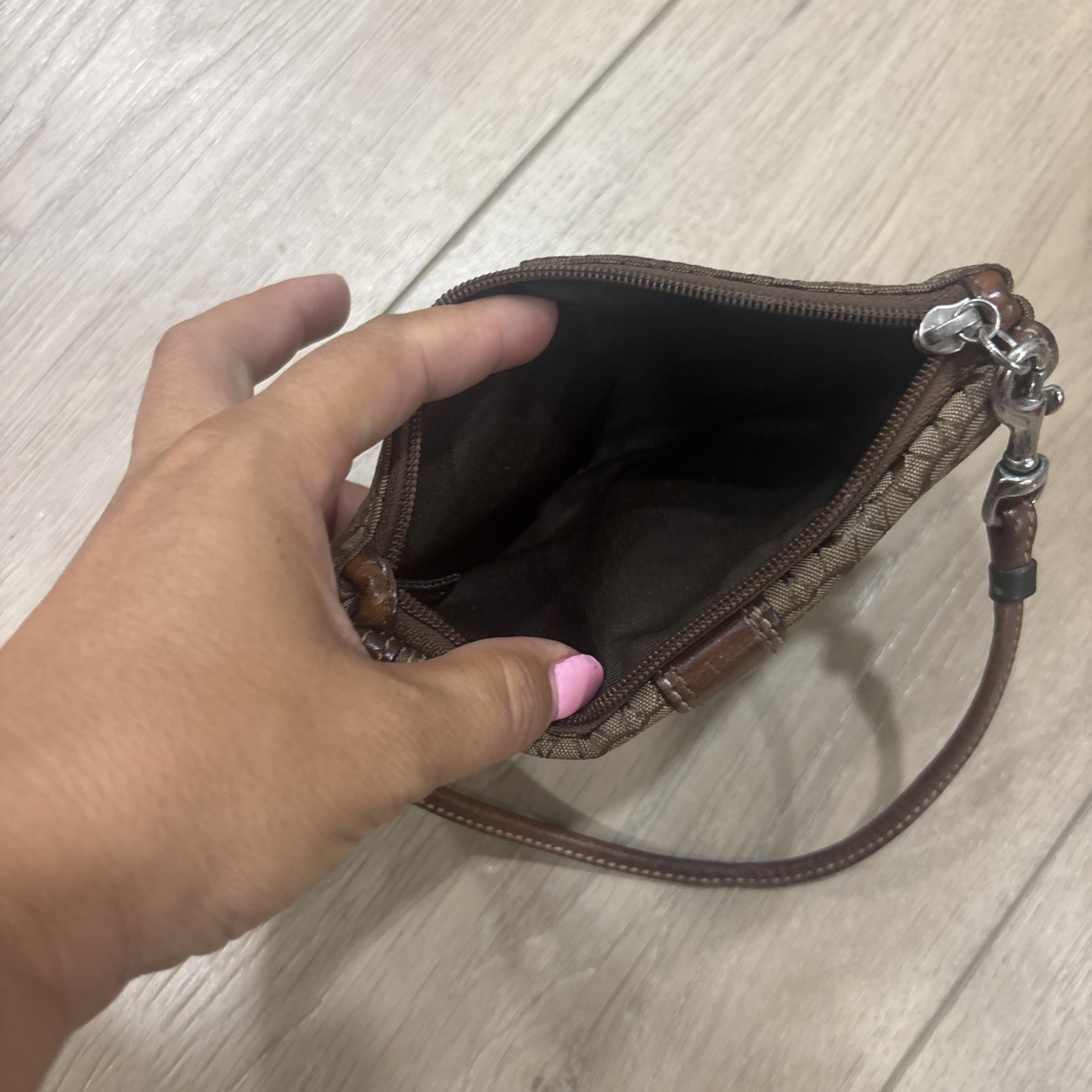 Y2K Coach SoHo Wrislet Brown Signature Mini C Canvas… - Gem