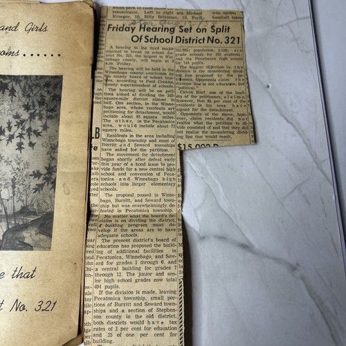 1954 School District No 321 Breakup Paperwork for Winnebago County Il. f - Picture 2 of 14