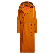 Ivy Park x Adidas Orange Gabardine Trench Coat Unisex - L