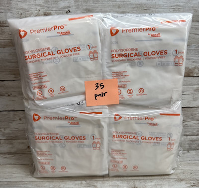 Premier Pro Polyisoprene Surgical Gloves Ansell *35 Pair* Size: 6.5 *See Date*