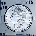 1896 BU GEM MORGAN SILVER DOLLAR UNC MS+++ U.S. MINT RARE COIN 9873
