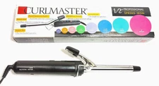 Curlmaster 1/2" Spring Iron Curling Iron Chrome 2 Heat Settings Tested Works