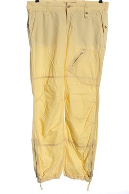 FREEMAN T. PORTER Stoffhose Damen Hose Gr. DE 42 blassgelb Casual-Look
