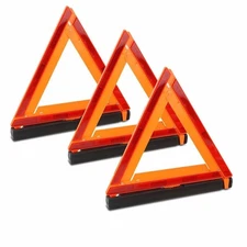 New Stark USA 3-Pack Warning Triangle Foldable Emergency Sign Reflector Roadside