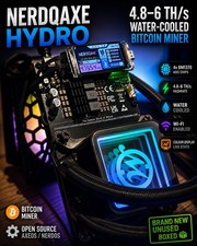 NerdQaxe++ Hydro, 4.8&ndash;6 TH/s, Water-Cooled Bitcoin Miner, Brand New, Unused