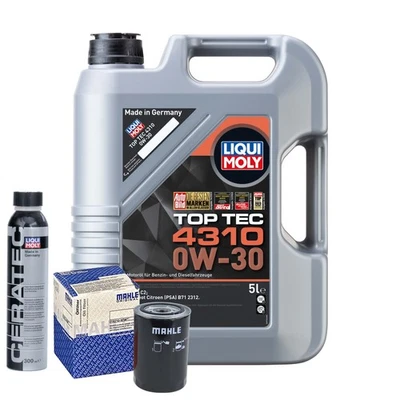 Motoröl 0W30 LIQUI MOLY Top Tec 4310 5L+MAHLE Ölfilter +Cera Tec