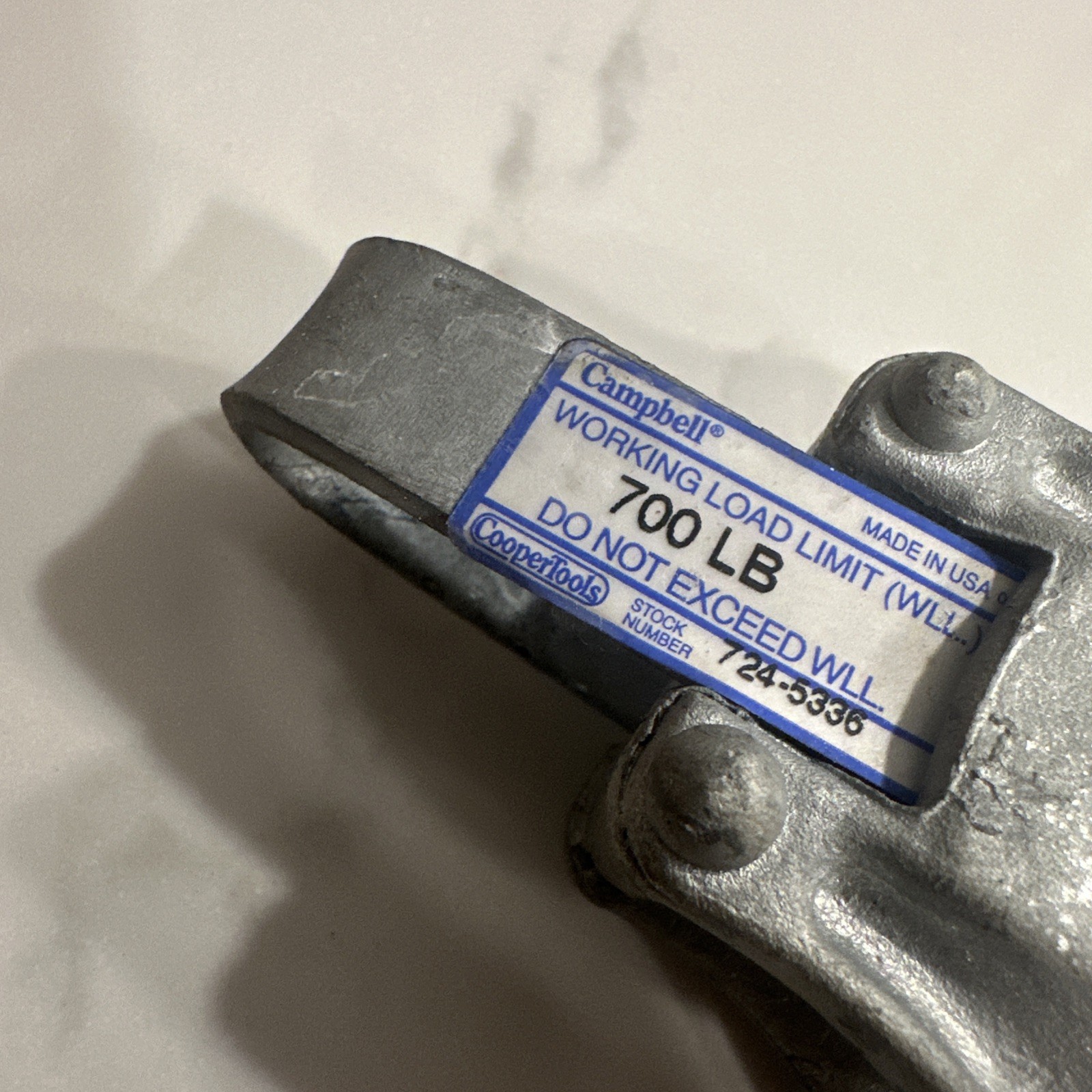 Campbell Cooper Tools 700 Lb Industrial Hoist Tackle Block No. 724-5336 USA Made