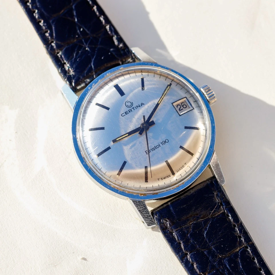 VINTAGE Certina Bristol 190 manuale cassa cromata Foto 3 de 4