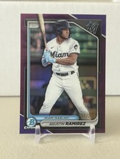 2024 Bowman Chrome Agustin Ramirez Purple Refractor 111/250 Marlins #BDC-133