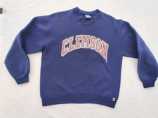 VTG 90s Clemson Tigers Russell Athletic Crewneck Sweatshirt XL Made in USA 6359