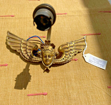 Antique Art Nouveau Brass Wall Light : Angel Design circa 1900