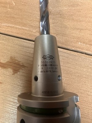 MAPAL MTC-HSK-A63-14-090 Shrink Fit Tool Holder HSK63A 14mm w/ Carbide Drill