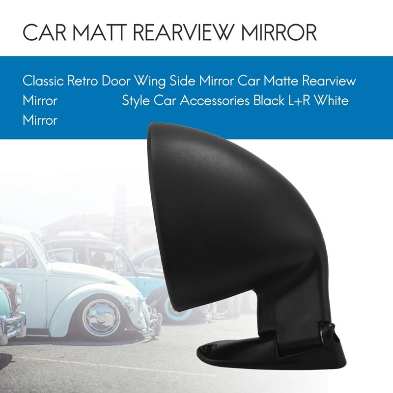 Racing Side Mirrors Left & Right: Classic Retro Bullet Style Mirror Kit Foto 2 de 4