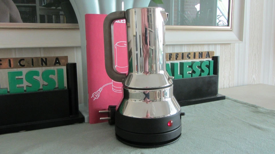 Alessi, RS07, elektrischer Espressokocher mit zweiten Aufsatz von Richard Sapper - Bild 4 von 4