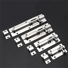 2-5" Stainless Square Door Latch Sliding Lock Bolt Hasp Staple Gate Safety Lock