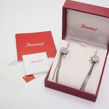 Rare Baccarat Scherazade earrings crystal silver/25-1302 boxes