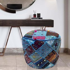 MOBILI ETNICI BANJARA 24" POUF PANCA POGGIAPIEDI POUF COPRI REGALO PER LEI