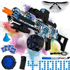 Electric Gel Ball Blaster, High Speed Automatic Splatter G36-blue, Toys for Kids