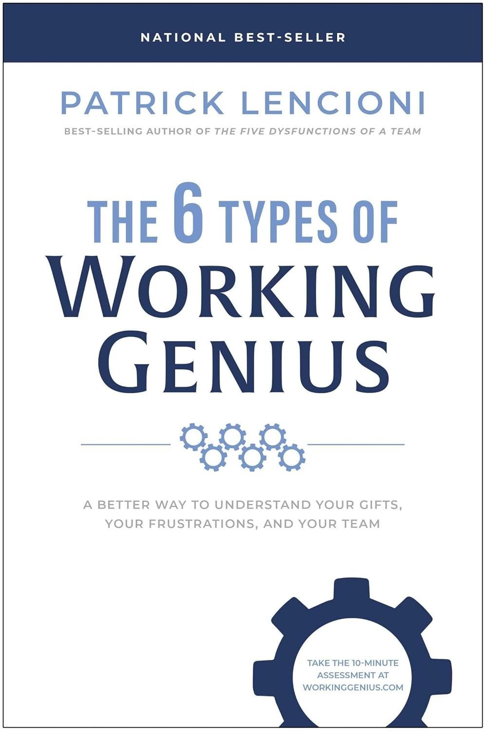 6 Types of Working Genius Hardcover By Patrick M. Lencioni l230
