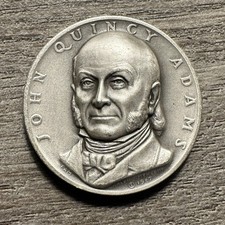 1967 Ralph Menconi-Designed John Quincy Adams .999 Silver Medal