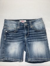 Daytrip girls sz 16 Short Bermuda bling Jean Denim shorts light wash
