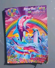 Lisa Frank Super-Size Coloring and Activity Book  Dancing Dolphins 8" x 10.75"