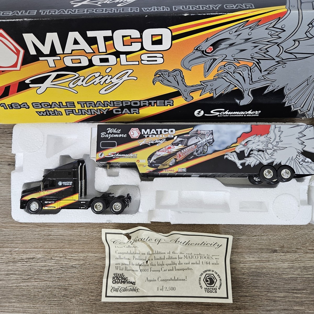 Matco Tools Racing 2001 Transporter With Funny Car NHRA 1:64 New