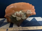 Roseville Art Pottery Brown Magnolia Conch Shell # 454-8 In Excellent Cond