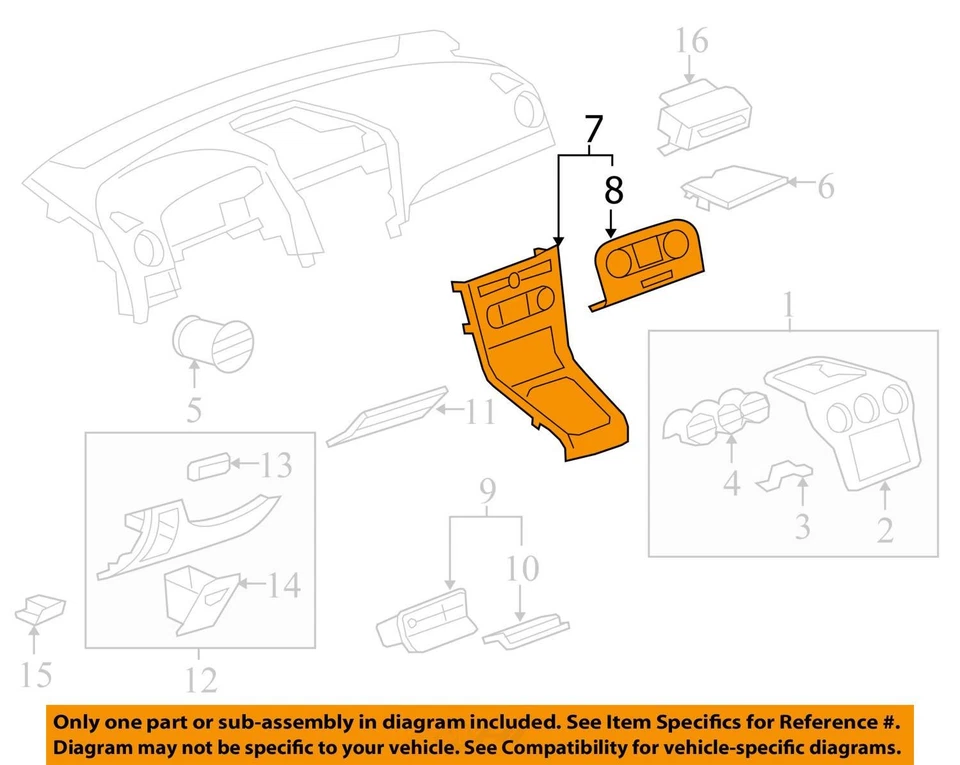 PANEL CENTRAL PARA CHEVROLET CAPTIVA 12-15 22740463 - NUEVO OEM Foto 3 de 4