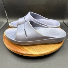 Oofos Ooahh Recovery Mens Size 11 Blue Slide Comfort Sandal Shoes