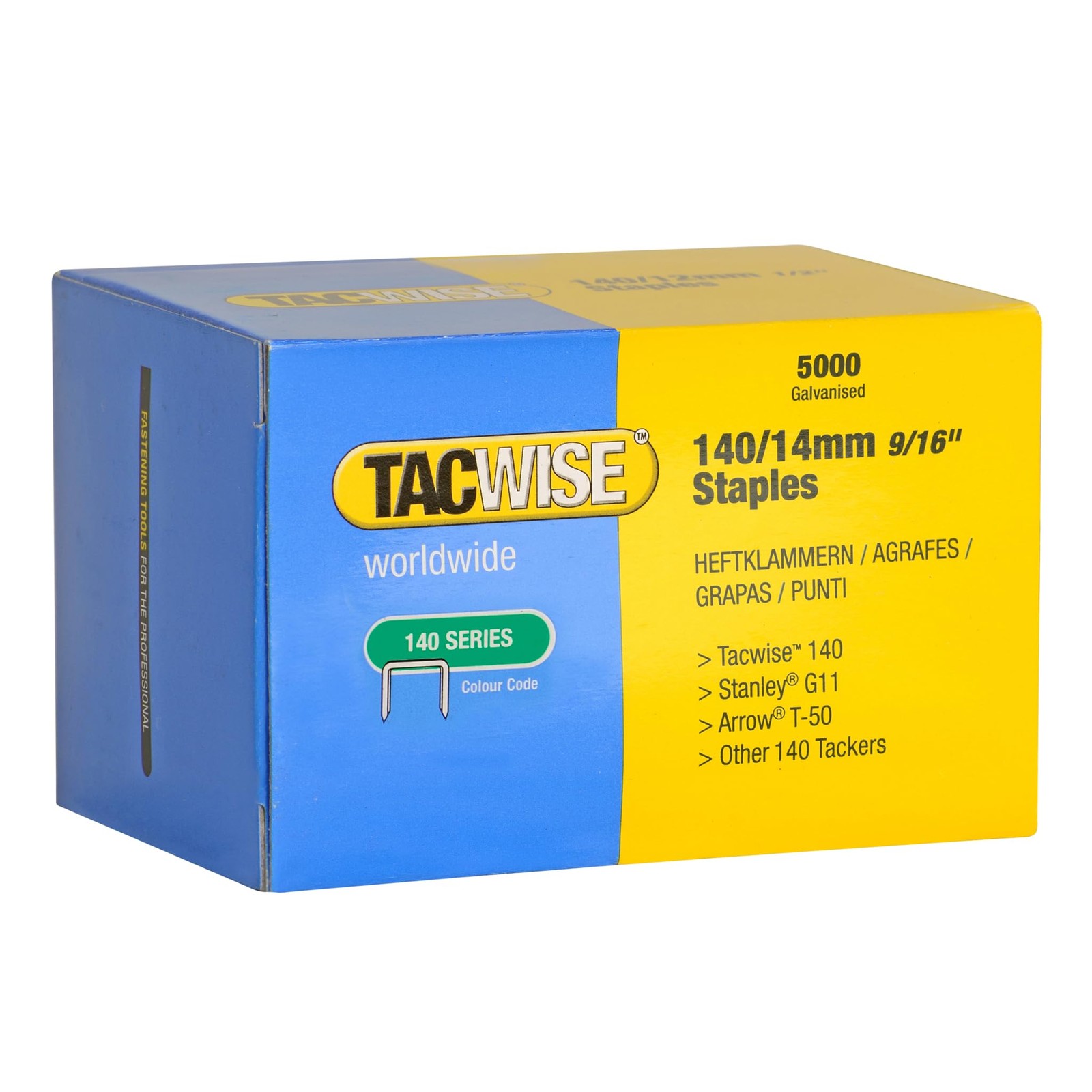 Agrafes galvanisées 140/14mm lot de 5000 pour agrafeuse manuelle