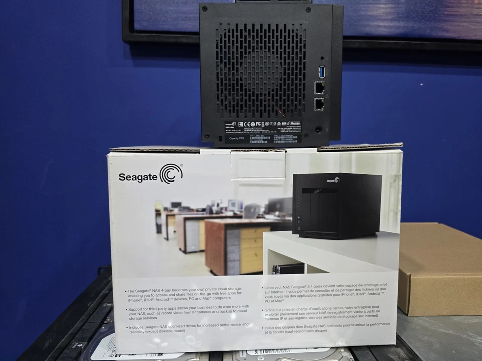 12TB Seagate NAS 4 Bay SRPD40, NEW OPEN BOX FOR TESTING, NEW DRIVES. - Image 3 of 4