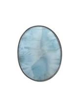 Vintage Sterling Silver Ring Large Labradorite Adjustable Sizes 8, 9